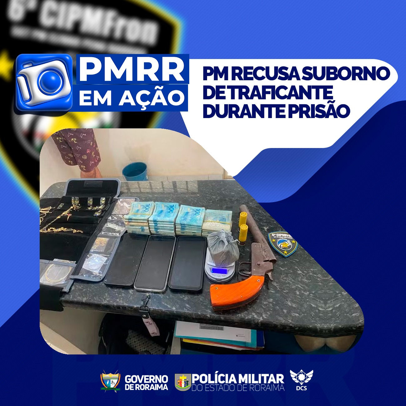 "PM RECUSA SUBORNO DE TRAFICANTE DURANTE PRISÃO"